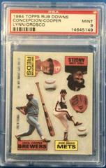 Concepcion, Cooper Lynn, Orosco Baseball Cards 1984 Topps Rub Downs Prices