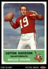 Cotton Davidson #24 Football Cards 1962 Fleer Prices