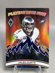 Jalen Hurts [Blue] #PWF-9 Football Cards 2023 Panini Phoenix Playing with Fire Prices