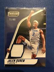 Jalen Duren [Blue] Basketball Cards 2022 Panini Chronicles Draft Picks Threads Rookie Memorabilia Prices