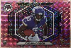 Jordan Addison [Camo Pink] #ND-14 Football Cards 2023 Panini Mosaic NFL Debut Prices