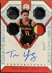 Trae Young [Rookie Autograph Relics] #155 Basketball Cards 2018 Panini Cornerstones Prices