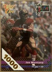 Joe Montana [1000 Stripe] Football Cards 1992 Wild Card Stat Smashers Prices