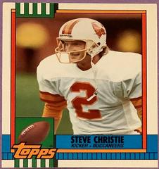 Steve Christie #54T Football Cards 1990 Topps Traded Prices