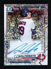 Aaron Sabato [Speckle Refractor] #CPA-AS Baseball Cards 2021 Bowman Chrome Prospect Autographs Prices