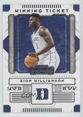 Zion Williamson #1 Basketball Cards 2020 Panini Contenders Draft Picks Winning Tickets Prices