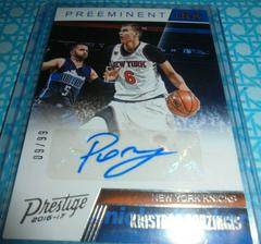 Kristaps Porzingis Basketball Cards 2016 Panini Prestige Preeminent Ink Prices