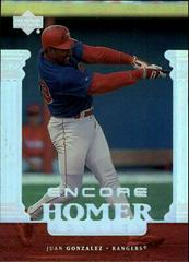 Juan Gonzalez Baseball Cards 1999 Upper Deck Encore Prices