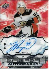 Jamie Drysdale [Autograph] Hockey Cards 2021 Upper Deck Ice Premieres Prices