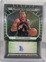 Scottie Barnes [Green] Basketball Cards 2021 Panini Obsidian Rookie Eruption Signatures Prices