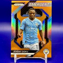 Jeremy Doku [Orange] Soccer Cards 2023 Panini Prizm Premier League Emergent Prices