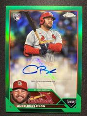 Alec Burleson [Green] Baseball Cards 2023 Topps Chrome Update Autographs Prices