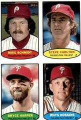 Mike Schmidt, Steve Carlton, Bryce Harper, Rhys Hoskins Baseball Cards 2023 Topps Heritage 1974 Stamps Prices