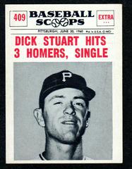 Dick Stuart Hits 3 [Homers, Single] #409 Baseball Cards 1961 NU Card Scoops Prices