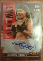 Kayden Carter [Red] #A-FS Wrestling Cards 2021 Topps WWE We Are NXT Autographs Prices
