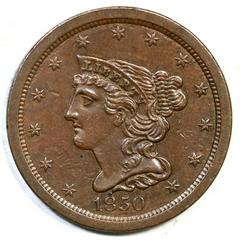 1850 Coins Braided Hair Half Cent Prices