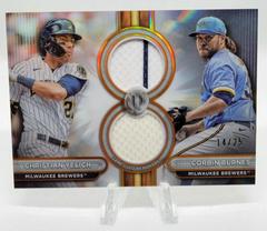 Corbin Burnes / Christian Yelich [Orange Dual Player] #DR2-YB Baseball Cards 2024 Topps Tribute Dual Relic Prices
