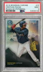Cristian Pache #CP Baseball Cards 2018 Bowman Chrome Peaks of Potential Prices