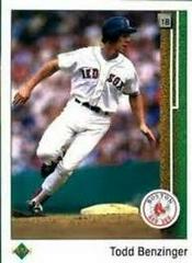 Todd Benzinger #184 Baseball Cards 1989 Upper Deck Prices
