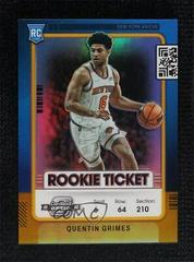 Quentin Grimes [Gold] Basketball Cards 2021 Panini Contenders Optic Rookies Prices