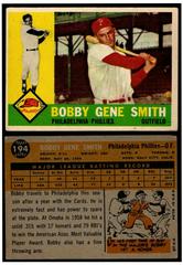 Bobby Gene Smith #194 Baseball Cards 1960 Topps Prices