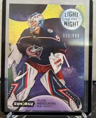 Elvis Merzlikins [Neon Yellow] #LN-ME Hockey Cards 2022 Upper Deck Synergy Light Up The Night Prices
