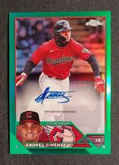 Andres Gimenez [Green] Baseball Cards 2023 Topps Chrome Update Autographs Prices