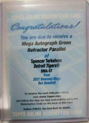 Spencer Torkelson [Green Refractor] #BMA-ST Baseball Cards 2021 Bowman Chrome Mega Box Mojo Autographs Prices