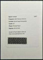 Michael Mayer [Autograph] #BS-29 Football Cards 2023 Panini Donruss Bomb Squad Prices