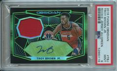 Troy Brown Jr. [Green] Basketball Cards 2018 Panini Obsidian Rookie Jersey Autographs Prices