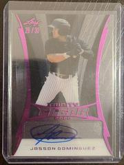 Jasson Dominguez [Pink] #CA-JD1 Baseball Cards 2020 Leaf Trinity Clear Autographs Prices