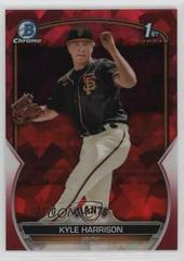 Kyle Harrison [Sapphire Red] #BCP-93 Baseball Cards 2023 Bowman Chrome Prospects Prices