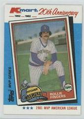 Rollie Fingers #40 Baseball Cards 1982 Kmart Prices