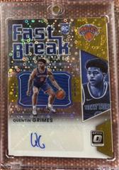 Quentin Grimes [Gold] Basketball Cards 2021 Panini Donruss Optic Fast Break Signatures Prices