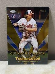 Gunnar Henderson [Gold] Baseball Cards 2023 Topps Chrome in Technicolor Prices