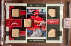 Paul Goldschmidt [Black] #FCS-PG Baseball Cards 2022 Panini Three and Two Full Count Swatches Prices