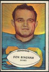 Don Bingham Football Cards 1953 Bowman Prices