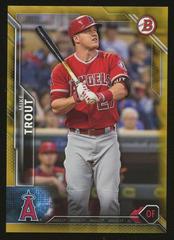 Mike Trout [Gold] Baseball Cards 2016 Bowman Prices