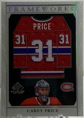Carey Price #F-CP Hockey Cards 2021 SP Game Used Frameworks Prices
