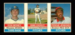 Eckersley, Jenkins, Money [Hand Cut Panel] Baseball Cards 1976 Hostess Prices