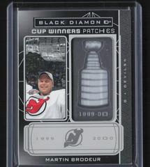 Martin Brodeur #CW-MB Hockey Cards 2022 Upper Deck Black Diamond Cup Winners Patches Prices