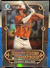 Jackson Holliday [Refractor] #DPP-10 Baseball Cards 2023 Bowman Draft Picks & Prospects Prices
