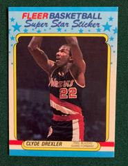 Clyde Drexler #3 Basketball Cards 1988 Fleer Sticker Prices