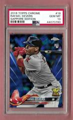 Rafael Devers [Red] #18 Baseball Cards 2018 Topps Chrome Sapphire Prices