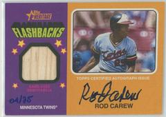 Rod Carew [Patch] #FAR-RC Baseball Cards 2024 Topps Heritage Flashback Autograph Relic Prices