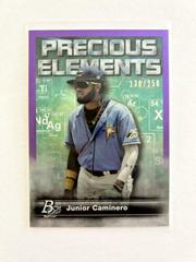 Junior Caminero [Purple] Baseball Cards 2023 Bowman Platinum Precious Elements Prices