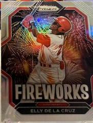 Elly De La Cruz [Silver] #F7 Baseball Cards 2023 Panini Prizm Fireworks Prices