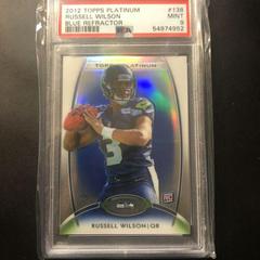 Russell Wilson [Blue Refractor] #138 Football Cards 2012 Topps Platinum Prices
