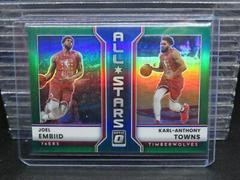 Joel Embiid, Karl Anthony Towns [Green] #9 Basketball Cards 2022 Panini Donruss Optic All Stars Prices