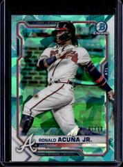 Ronald Acuna Jr. [Aqua] #11 Baseball Cards 2021 Bowman Chrome Sapphire Prices